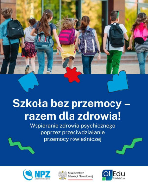 Plakat projektu Szkoła bez przemocy.