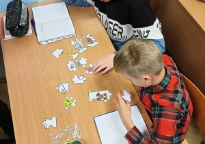 Układanie rozsypanych elementów zadania w całość