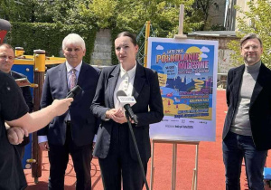 Pani Wiceprezydent miasta Łodzi i Pan Dyrektor WE udzielają wywiadu