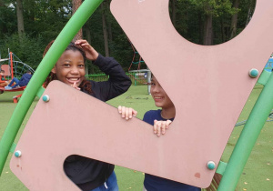 Uczennica za drabinkami