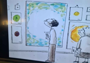 Projekcja filmu - kadr widoczny na ekranie