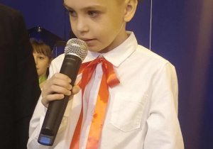 Uczeń podczas występu