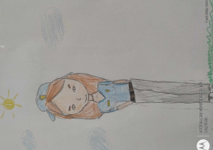 Policjantka - rysunek