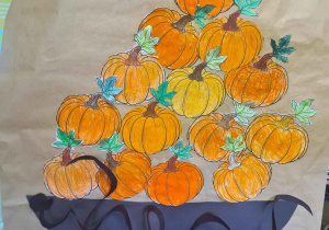 plakat - dyniowy kosz