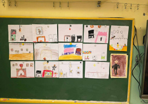 Wystawa rysunków uczniów - wrazenia po wizycie w Pałacu Poznańskiego