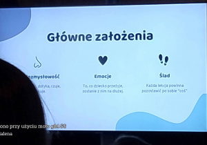 Slajd z głównymi założeniami pracy - cele lekcji historii