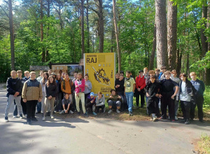 Klasy 7 na wycieczce w Górach Świętokrzyskich.