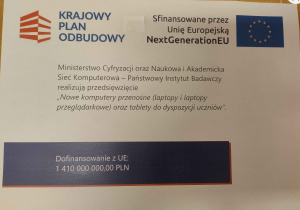 Plakat informacyjny Rządowego Programu KPO - C15G