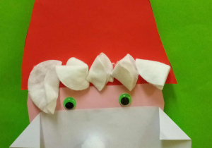 Mikołaj - portret z origami